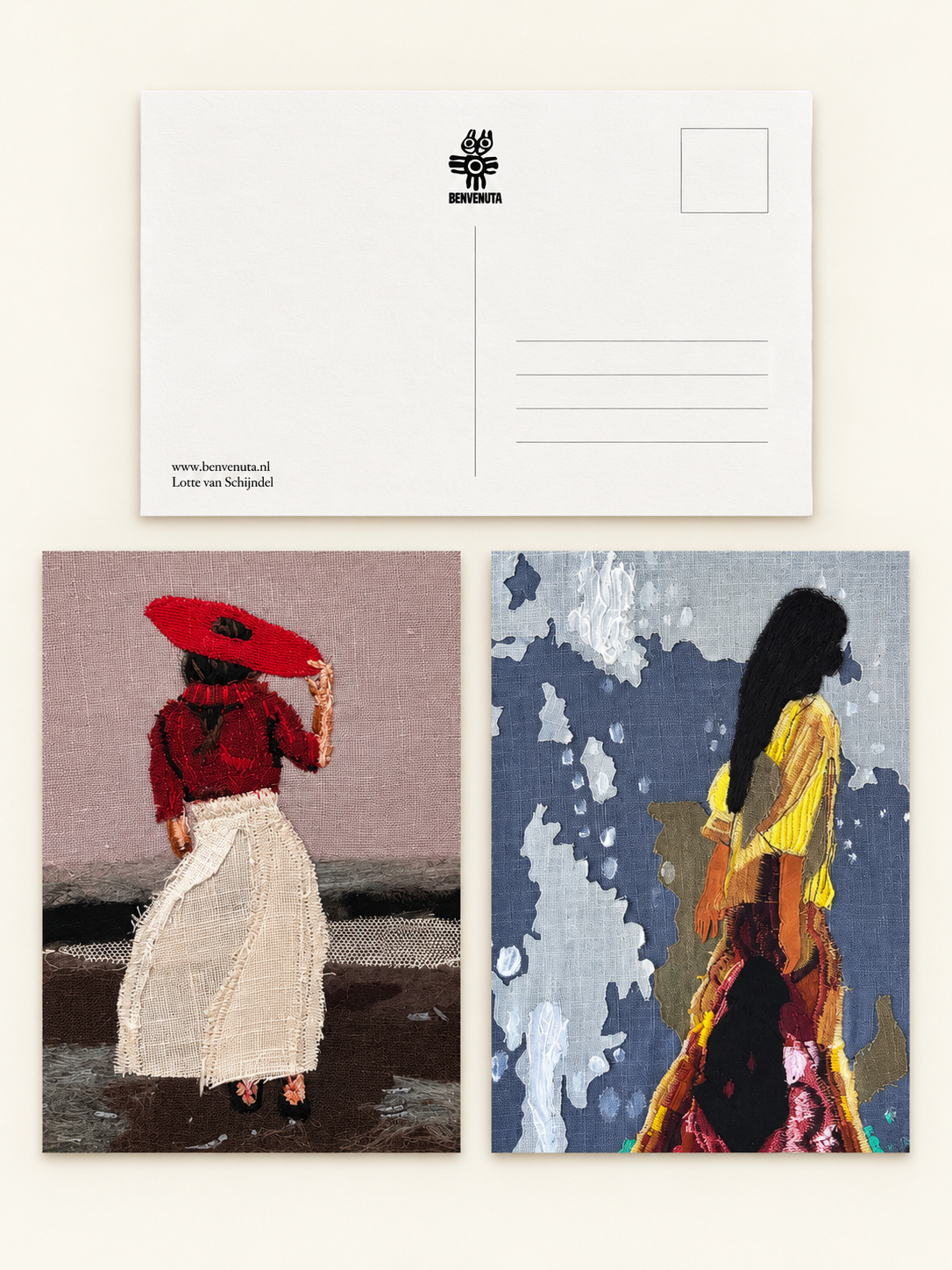 Set of 3 postcards