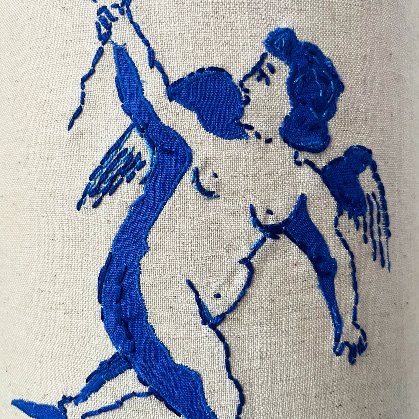 Lampshade with embroidery