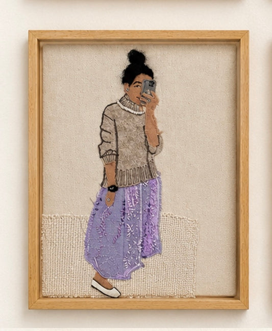Selfie portrait lila
