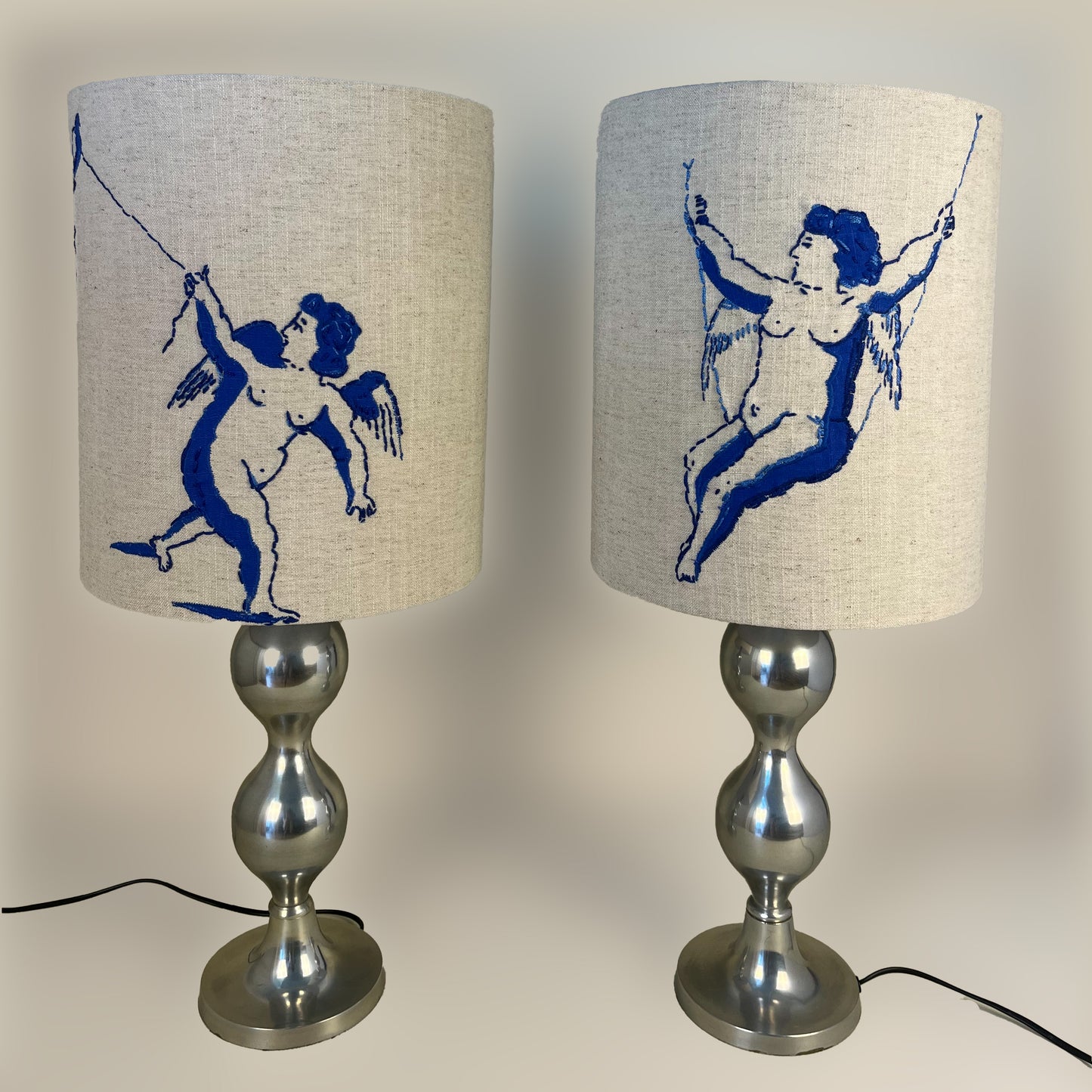 Lampshade with embroidery
